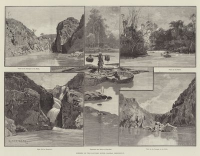 Landskab af Cauvery-floden, Madras Præsidentskab af Charles Auguste Loye